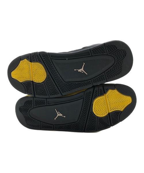 NIKE（ナイキ）NIKE (ナイキ) AIR JORDAN 4 RETRO THUNDER イエロー×ブラック サイズ:US9.5/UK8.5/EUR43/CM27.5の古着・服飾アイテム
