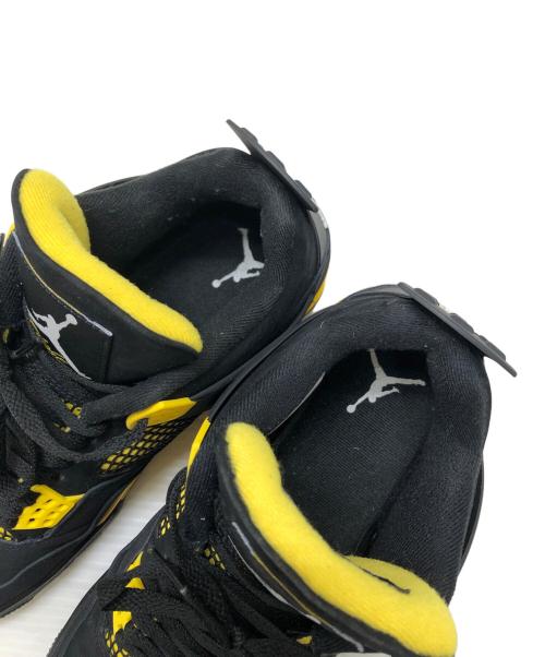 NIKE（ナイキ）NIKE (ナイキ) AIR JORDAN 4 RETRO THUNDER イエロー×ブラック サイズ:US9.5/UK8.5/EUR43/CM27.5の古着・服飾アイテム