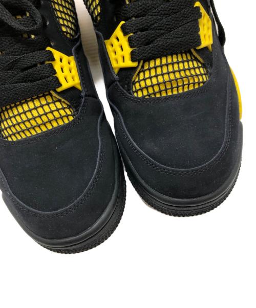 NIKE（ナイキ）NIKE (ナイキ) AIR JORDAN 4 RETRO THUNDER イエロー×ブラック サイズ:US9.5/UK8.5/EUR43/CM27.5の古着・服飾アイテム