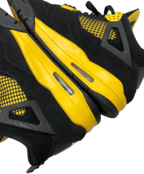 NIKE（ナイキ）NIKE (ナイキ) AIR JORDAN 4 RETRO THUNDER イエロー×ブラック サイズ:US9.5/UK8.5/EUR43/CM27.5の古着・服飾アイテム