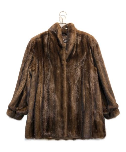 LANVIN（ランバン）LANVIN (ランバン) ファーコート ブラウン サイズ:Ｆの古着・服飾アイテム