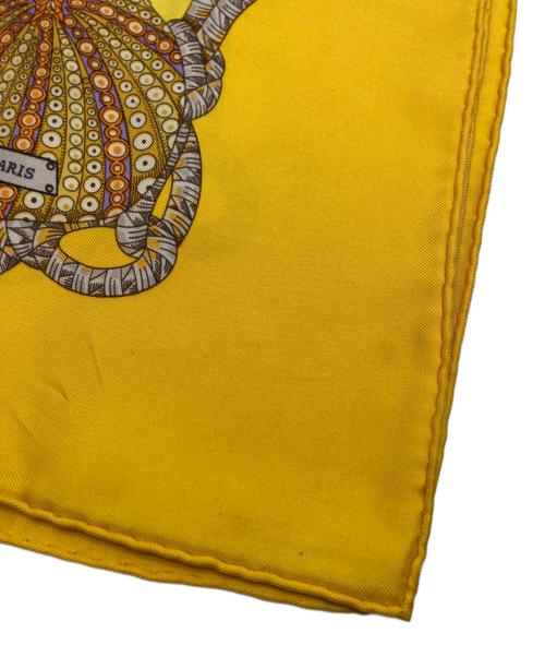 HERMES（エルメス）HERMES (エルメス) 深海 カレ90 GRANDS FONDS イエローの古着・服飾アイテム