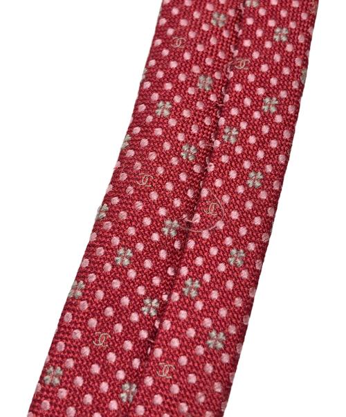 CHANEL（シャネル）CHANEL (シャネル) クローバー柄ネクタイ ピンク サイズ:表記なしの古着・服飾アイテム