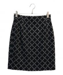 CHANEL（シャネル）の古着「ツイードスカート」｜ブラック