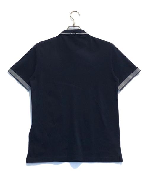 PRADA（プラダ）PRADA (プラダ) 異素材切替ポロシャツ ネイビー サイズ:Sの古着・服飾アイテム