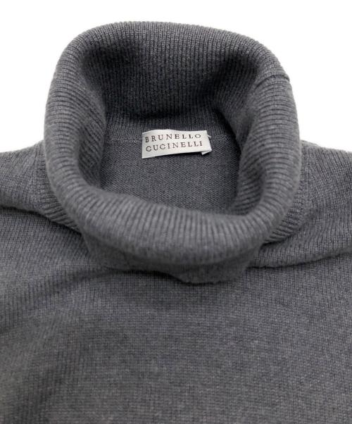 BRUNELLO CUCINELLI（ブルネロクチネリ）BRUNELLO CUCINELLI (ブルネロクチネリ) タートルネックニット グレー サイズ:Mの古着・服飾アイテム