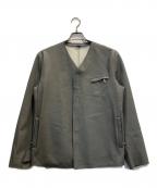 GIORGIO ARMANIジョルジョアルマーニ）の古着「ラムレザーノーカラージャケット」｜グレー