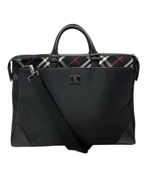 BURBERRY BLACK LABEL（バーバリーブラックレーベル）BURBERRY BLACK LABEL (バーバリーブラックレーベル) チェックブリーフケース ブラックの古着・服飾アイテム