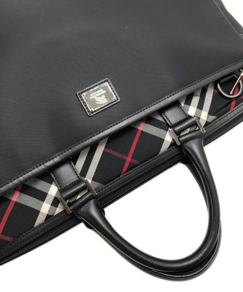 BURBERRY BLACK LABEL（バーバリーブラックレーベル）BURBERRY BLACK LABEL (バーバリーブラックレーベル) チェックブリーフケース ブラックの古着・服飾アイテム