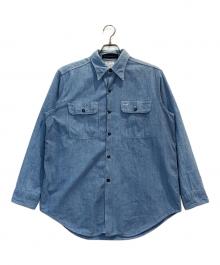 MADISON BLUE（マディソンブルー）の古着「HAMPTON BACK SATIN SHIRT」｜インディゴ