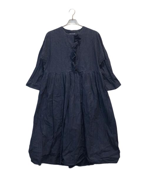 magali（マガリ）magali (マガリ) コットンリネンワンピース ネイビー サイズ:表記なしの古着・服飾アイテム