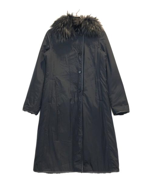 theory（セオリー）theory (セオリー) リバーシブルラビットファーコート ブラック サイズ:2の古着・服飾アイテム