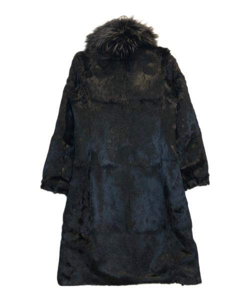 theory（セオリー）theory (セオリー) リバーシブルラビットファーコート ブラック サイズ:2の古着・服飾アイテム