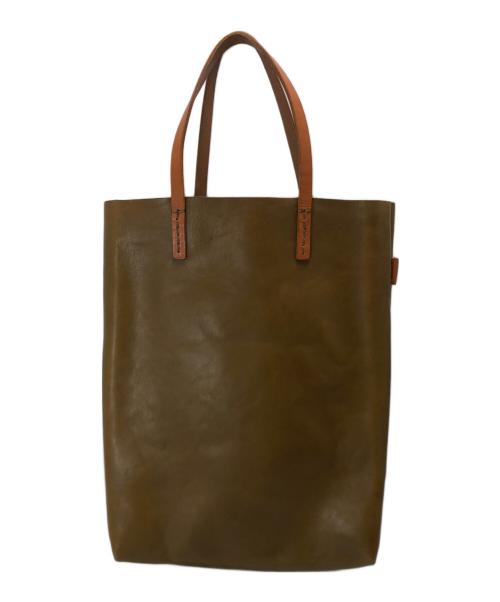 Herz（ヘルツ）Herz (ヘルツ) レザートートバッグ ブラウンの古着・服飾アイテム