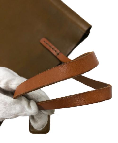 Herz（ヘルツ）Herz (ヘルツ) レザートートバッグ ブラウンの古着・服飾アイテム