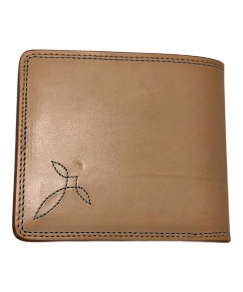 KC's LEATHER CRAFT（ケーシーズ）KC's LEATHER CRAFT (ケーシーズ) 2つ折り財布 ベージュの古着・服飾アイテム