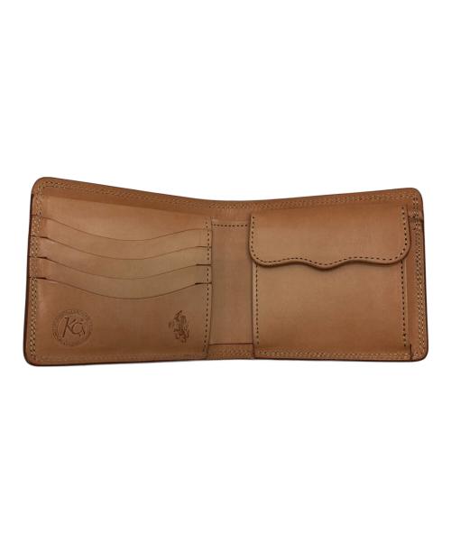 KC's LEATHER CRAFT（ケーシーズ）KC's LEATHER CRAFT (ケーシーズ) 2つ折り財布 ベージュの古着・服飾アイテム