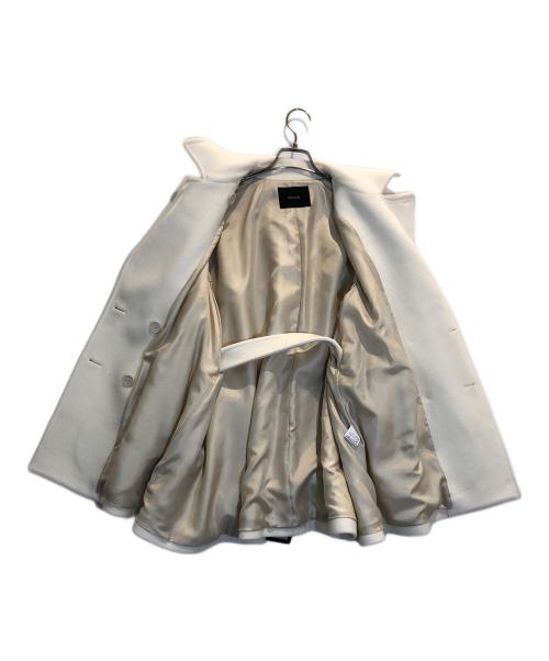 allureville（アルアバイル）allureville (アルアバイル) パイルメルトンデザインＰコート ホワイト サイズ:2の古着・服飾アイテム