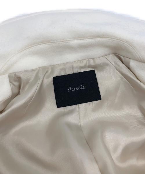 allureville（アルアバイル）allureville (アルアバイル) パイルメルトンデザインＰコート ホワイト サイズ:2の古着・服飾アイテム