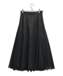 CELFORD（セルフォード）の古着「シアーチュールスカート」｜ブラック
