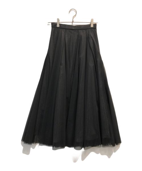 CELFORD（セルフォード）CELFORD (セルフォード) シアーチュールスカート ブラック サイズ:36の古着・服飾アイテム