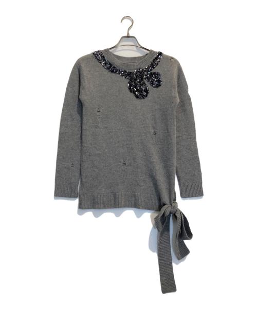 MARC JACOBS（マークジェイコブス）MARC JACOBS (マークジェイコブズ) カシミヤスパンコールニット グレー サイズ:XS 未使用品の古着・服飾アイテム