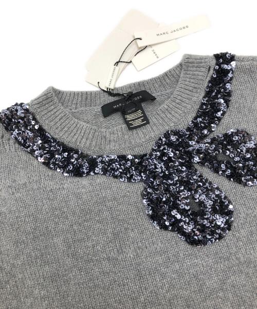 MARC JACOBS（マークジェイコブス）MARC JACOBS (マークジェイコブズ) カシミヤスパンコールニット グレー サイズ:XS 未使用品の古着・服飾アイテム