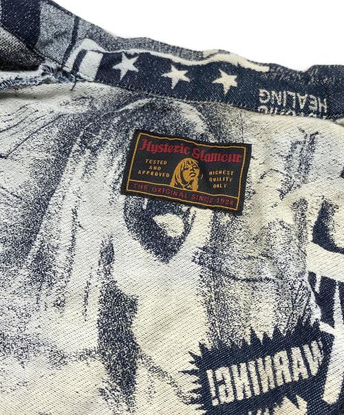 Hysteric Glamour（ヒステリックグラマー）Hysteric Glamour (ヒステリックグラマー) ジャガードデニムノーカラーコート ネイビー サイズ:Freeの古着・服飾アイテム