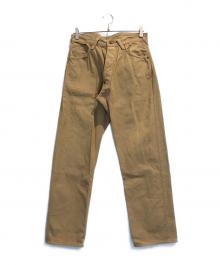 YAMANE（ヤマネ）の古着「カモメペイントデニムパンツ」｜ブラウン