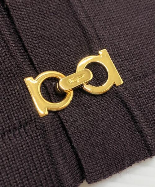 Salvatore Ferragamo（サルヴァトーレ フェラガモ）Salvatore Ferragamo (サルヴァトーレ フェラガモ) カーディガン パープル サイズ:Mの古着・服飾アイテム