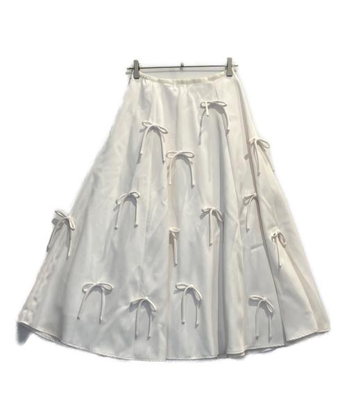 FRAY ID（フレイ アイディー）FRAY ID (フレイ アイディー) モチーフバリエーションスカート ホワイト サイズ:1の古着・服飾アイテム