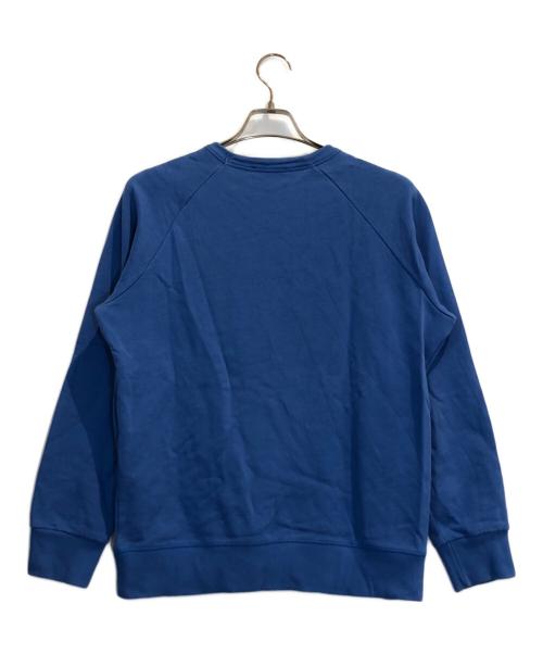 maison kitsune（メゾンキツネ）MAISON KITSUNE (メゾンキツネ) ロゴプリントスウェット ブルー サイズ:Mの古着・服飾アイテム