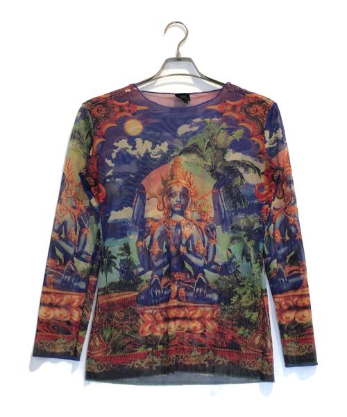 Jean Paul Gaultier FEMME（ジャンポールゴルチエ フェム）Jean Paul Gaultier FEMME (ジャンポールゴルチエ フェム) 総柄パワーネット マルチカラー サイズ:サイズ40の古着・服飾アイテム