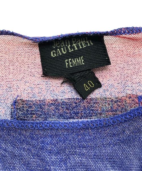 Jean Paul Gaultier FEMME（ジャンポールゴルチエ フェム）Jean Paul Gaultier FEMME (ジャンポールゴルチエ フェム) 総柄パワーネット マルチカラー サイズ:サイズ40の古着・服飾アイテム