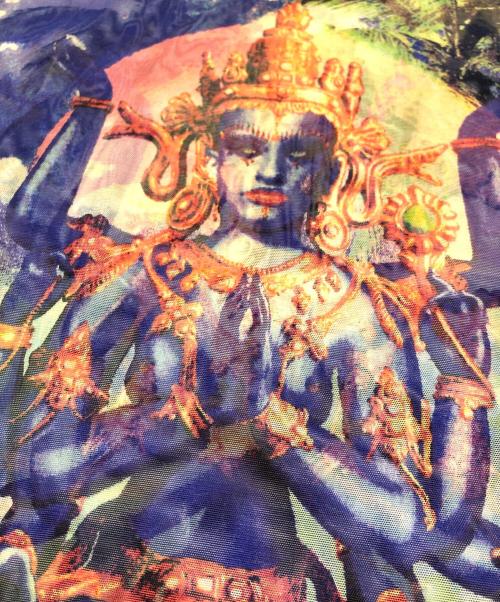 Jean Paul Gaultier FEMME（ジャンポールゴルチエ フェム）Jean Paul Gaultier FEMME (ジャンポールゴルチエ フェム) 総柄パワーネット マルチカラー サイズ:サイズ40の古着・服飾アイテム