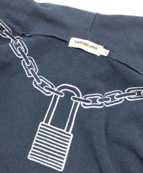 A BATHING APE（ア ベイシング エイプ）A BATHING APE (ア ベイシング エイプ) ホルスタインパーカー ネイビー サイズ:Sの古着・服飾アイテム