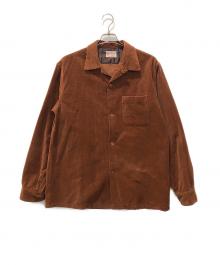 TOWN CRAFT（タウンクラフト）の古着「コーデュロイオープンカラーシャツ」｜ブラウン