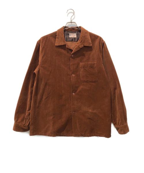 TOWN CRAFT（タウンクラフト）TOWN CRAFT (タウンクラフト) コーデュロイオープンカラーシャツ ブラウン サイズ:Lの古着・服飾アイテム