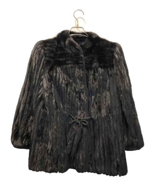 SAGA MINK（サガミンク）SAGA MINK (サガミンク) ファーコート ブラック サイズ:13号の古着・服飾アイテム
