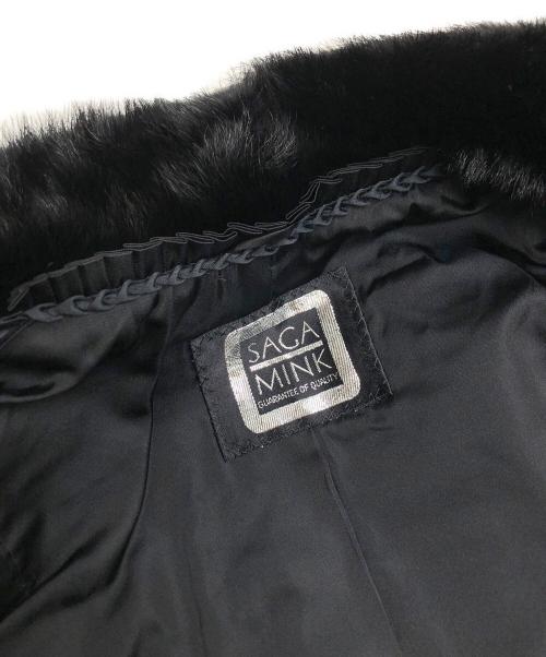 SAGA MINK（サガミンク）SAGA MINK (サガミンク) ファーコート ブラック サイズ:13号の古着・服飾アイテム