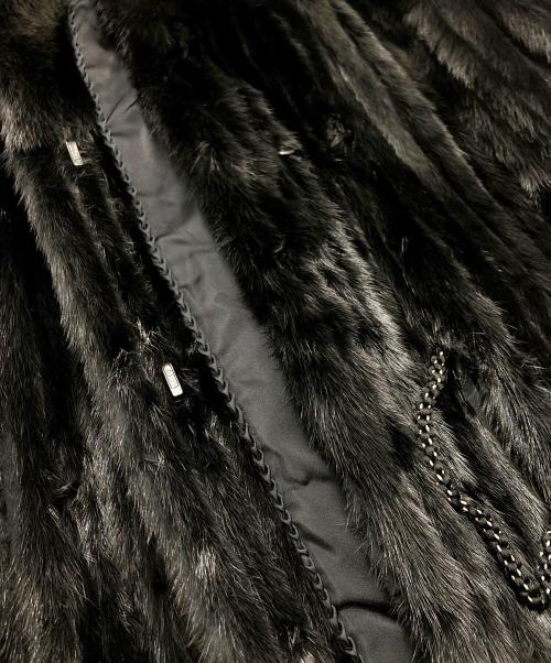 SAGA MINK（サガミンク）SAGA MINK (サガミンク) ファーコート ブラック サイズ:13号の古着・服飾アイテム