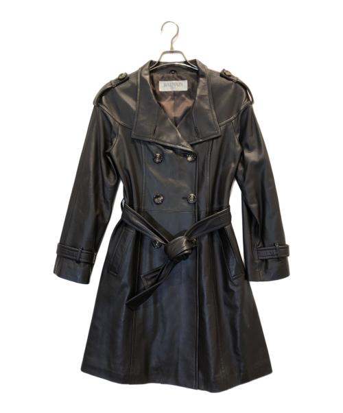 BALMAIN（バルマン）BALMAIN (バルマン) ラムレザートレンチコート ブラウン サイズ:9の古着・服飾アイテム