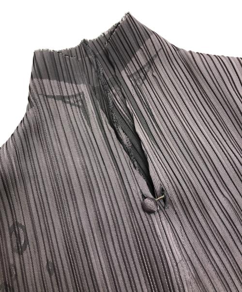 ISSEY MIYAKE FETE（イッセイミヤケフェット）ISSEY MIYAKE FETE (イッセイミヤケフェット) 総柄プリーツカットソー グレー サイズ:02の古着・服飾アイテム