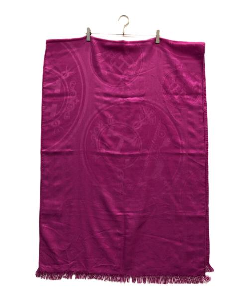 HERMES（エルメス）HERMES (エルメス) カシミヤシルクストール ピンクの古着・服飾アイテム