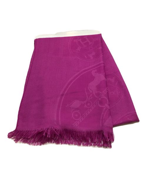 HERMES（エルメス）HERMES (エルメス) カシミヤシルクストール ピンクの古着・服飾アイテム