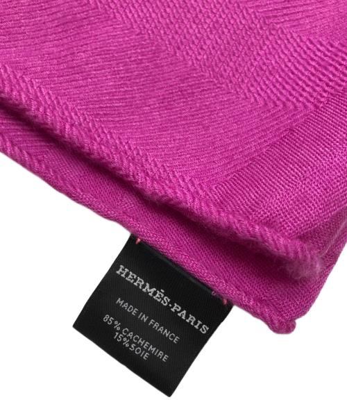 HERMES（エルメス）HERMES (エルメス) カシミヤシルクストール ピンクの古着・服飾アイテム
