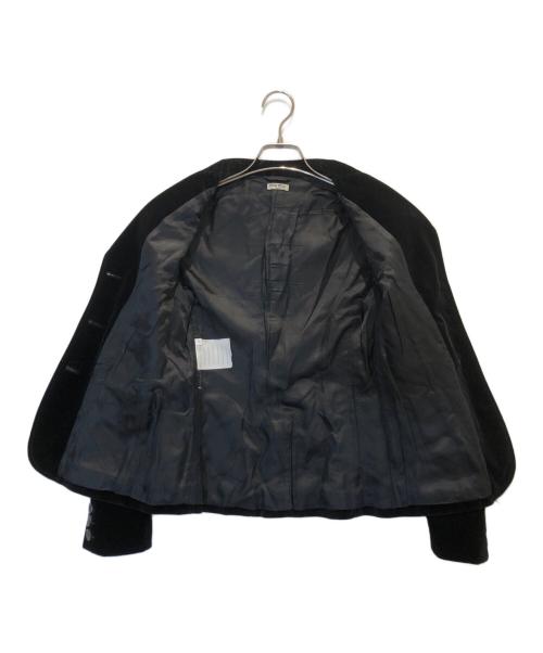 MIU MIU（ミュウミュウ）MIU MIU (ミュウミュウ) ベロアテーラードジャケット ブラック サイズ:38の古着・服飾アイテム