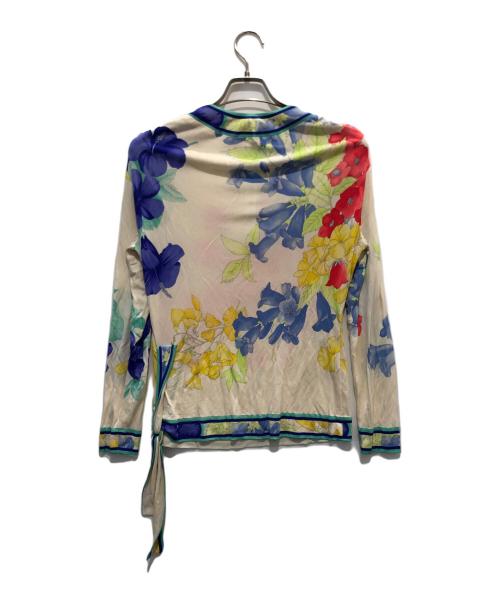 LEONARD FASHION（レオナールファッション）LEONARD FASHION (レオナールファッション) 総柄ハーフジップカットソー アイボリー サイズ:9ARの古着・服飾アイテム