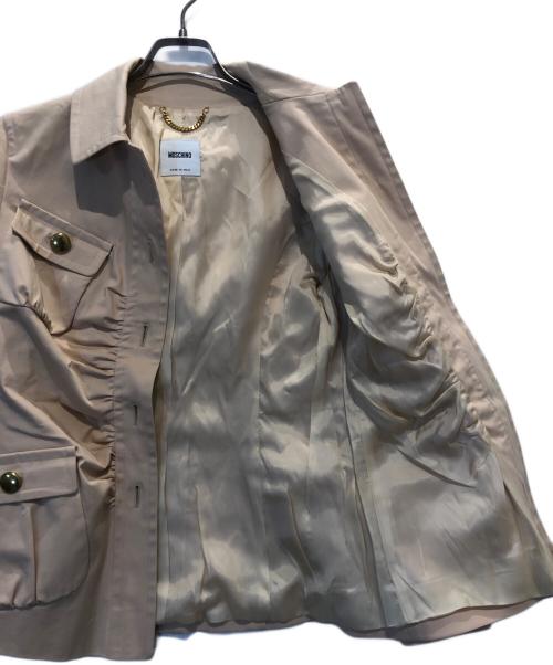 MOSCHINO（モスキーノ）MOSCHINO (モスキーノ) 金ボタンギャザージャケット ベージュ サイズ:表記なしの古着・服飾アイテム