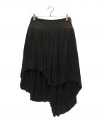 Jean Paul Gaultier FEMMEジャンポールゴルチエ フェム）の古着「プリーツ変形スカート」｜ブラック